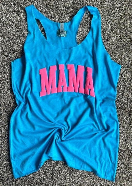 WS Completed Mama Hot Pink Puff Printed Top