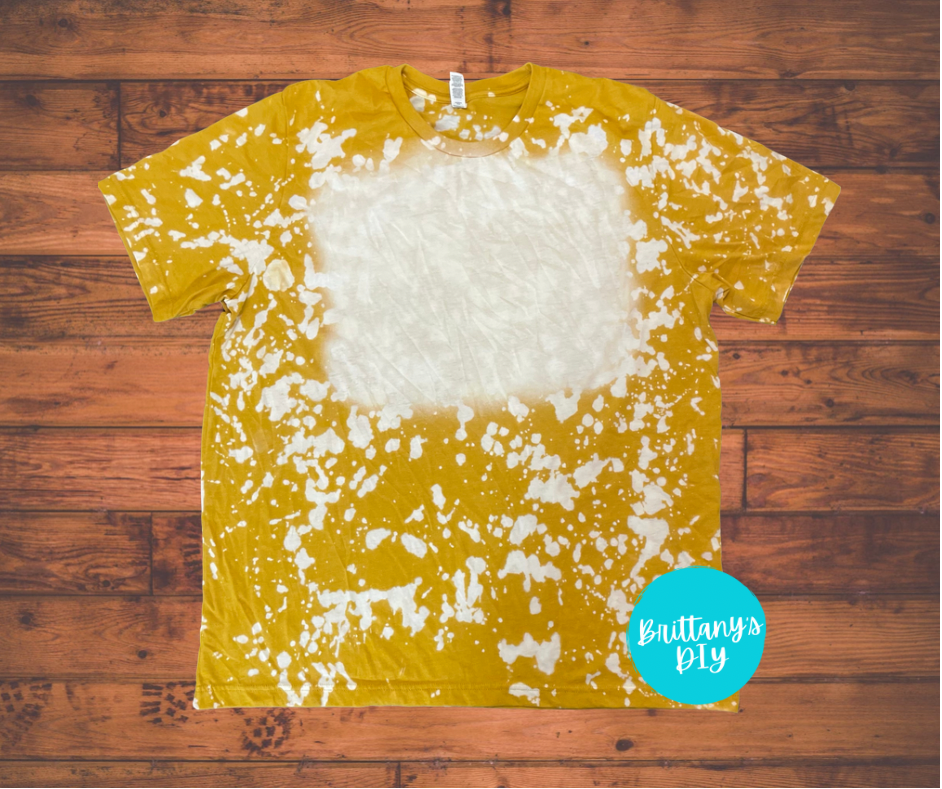 Blank Bleached T-shirt in Heather Mustard