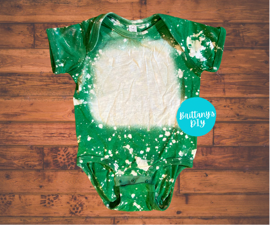 Blank Bleached infant Onesie in Green