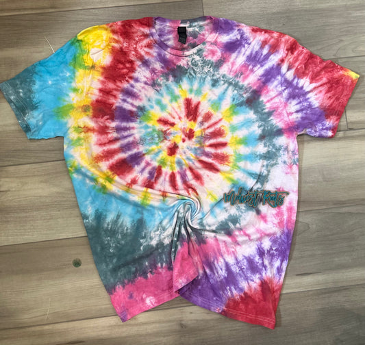 Blank Multi Color Spiral Tie Dye Top