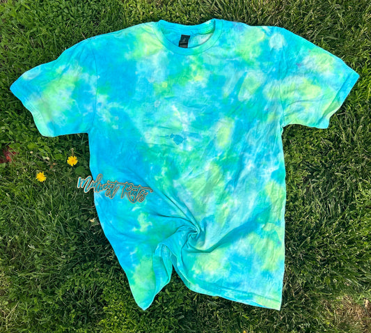 Blank Tie Dye Top In Razzapple Scrunch