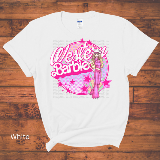Western Barb_e Girl Sublimation Print
