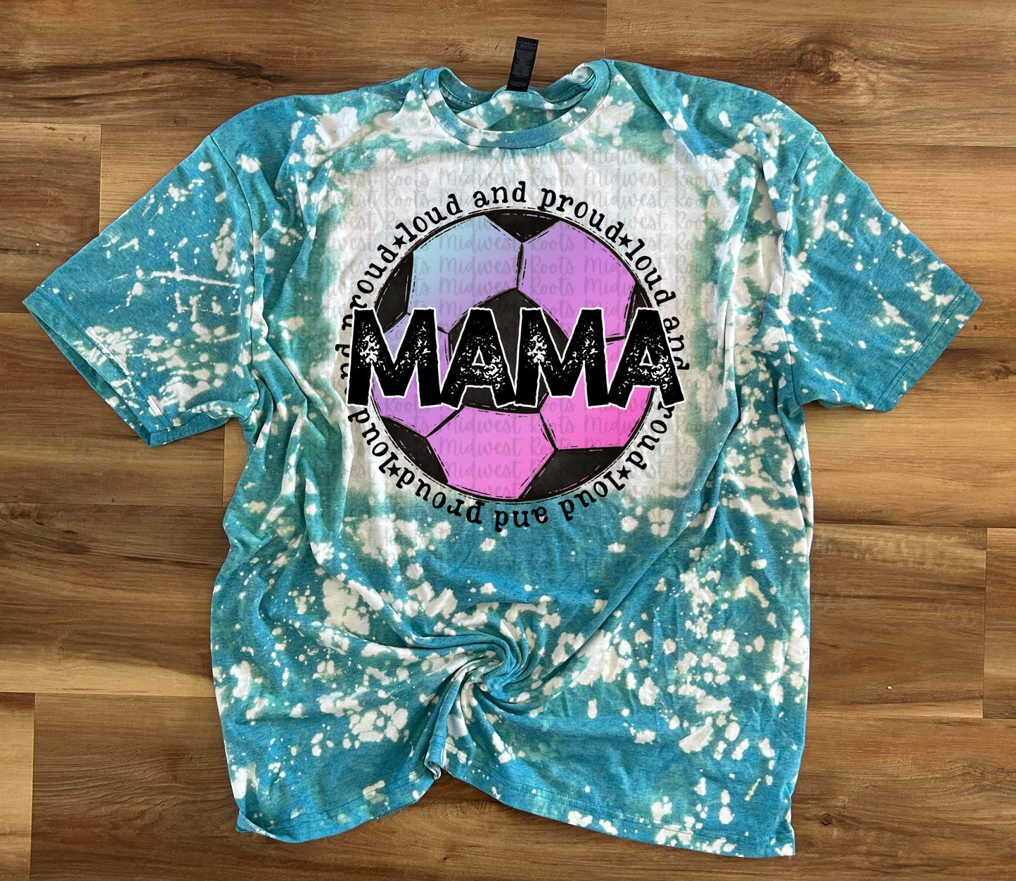 Loud And Proud Soccer Mama Purple And Blue Top