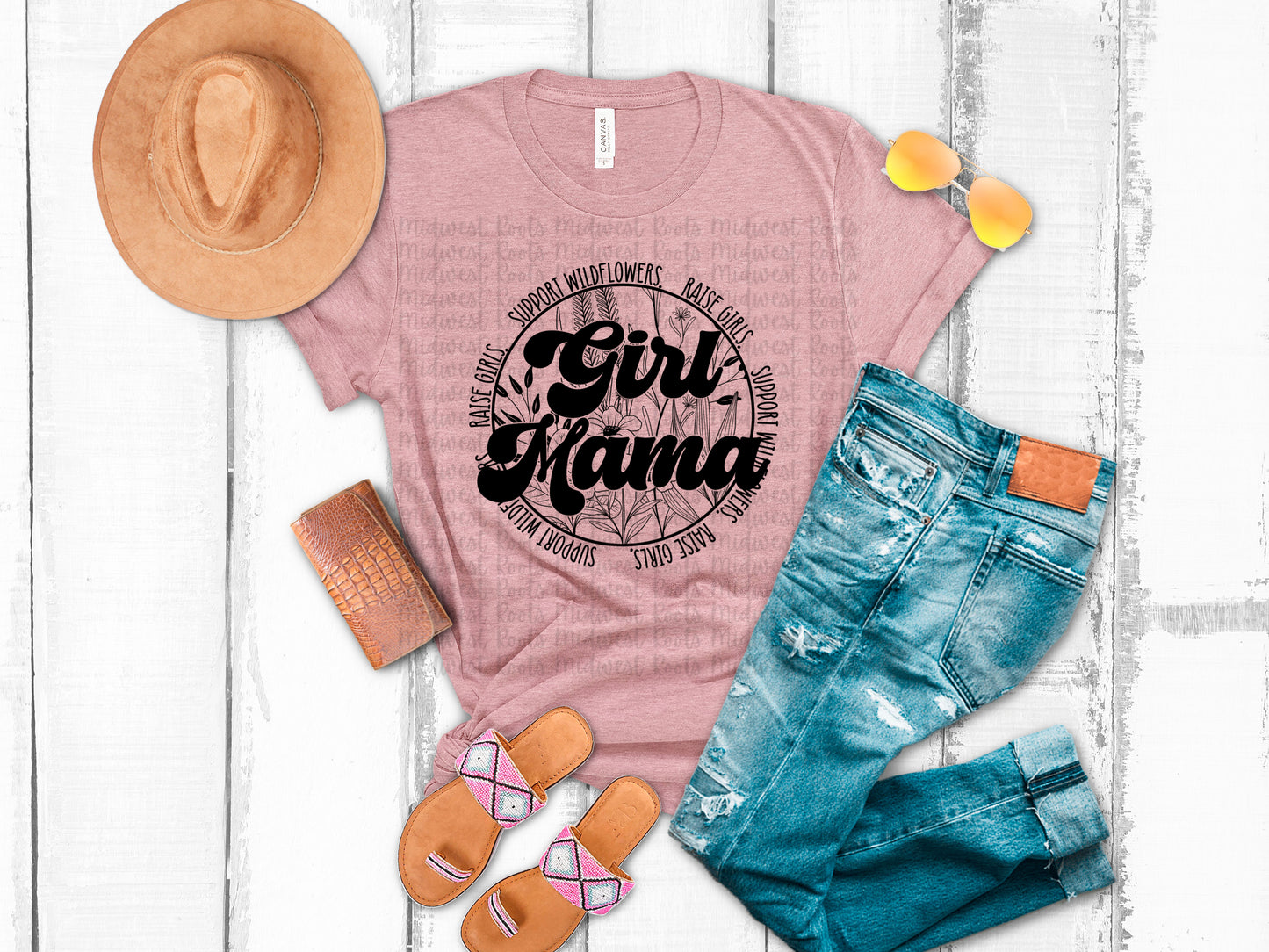 Girl Mama Support Wildflowers Top