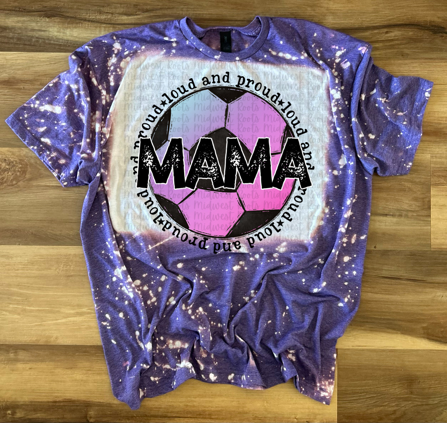 Loud And Proud Soccer Mama Purple And Blue Top