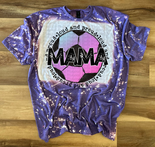 Loud And Proud Soccer Mama Purple And Blue Top