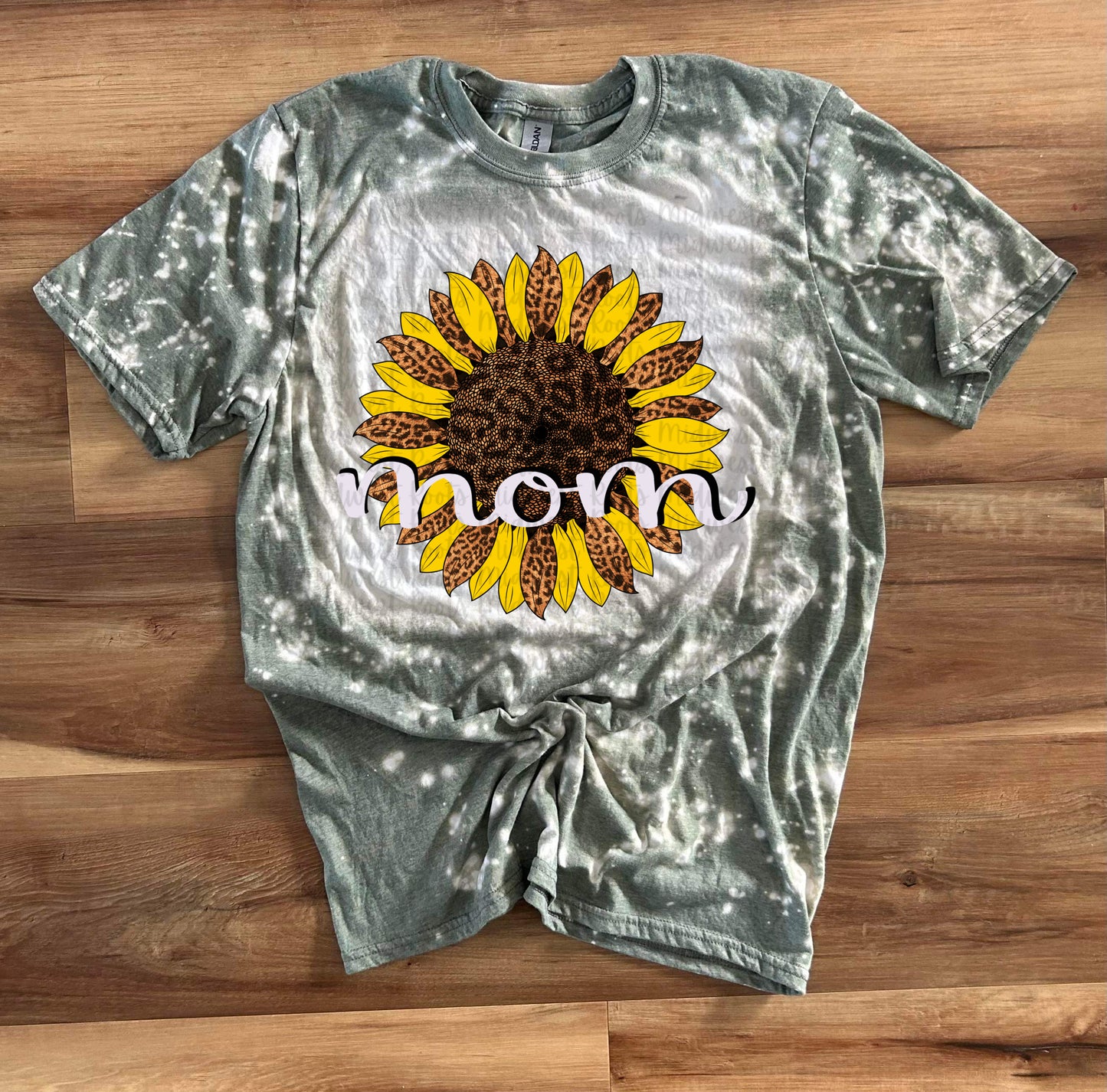 Mom Leopard Sunflower Top