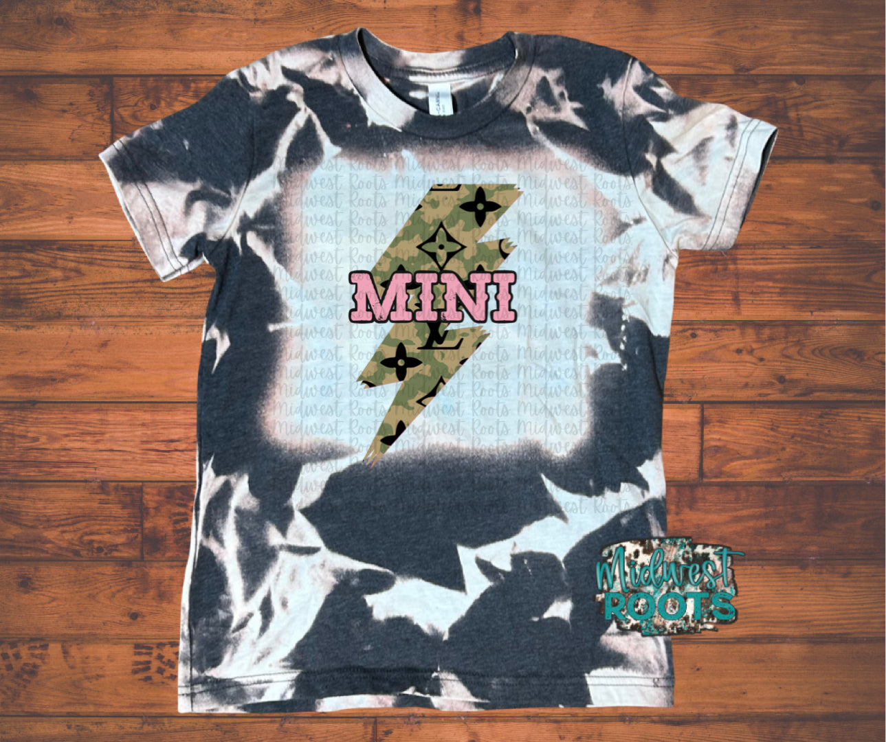 Mini Green Camo Bolt Sublimation Print