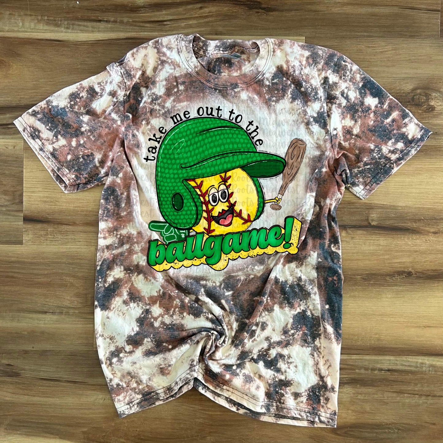 Take Me Out To The Ballgame Softball Green Sublimation Prints