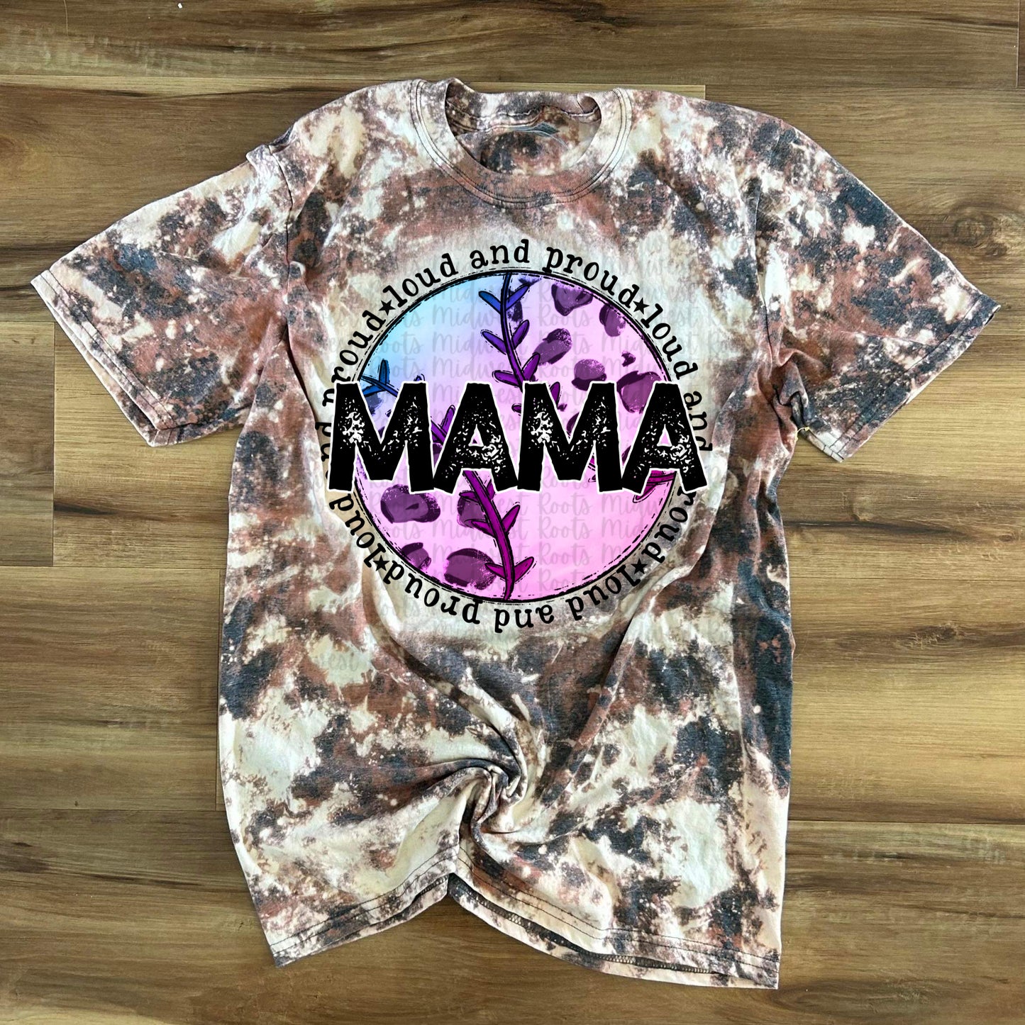 Loud And Proud Baseball Mama Purple And Blue Leopard Top