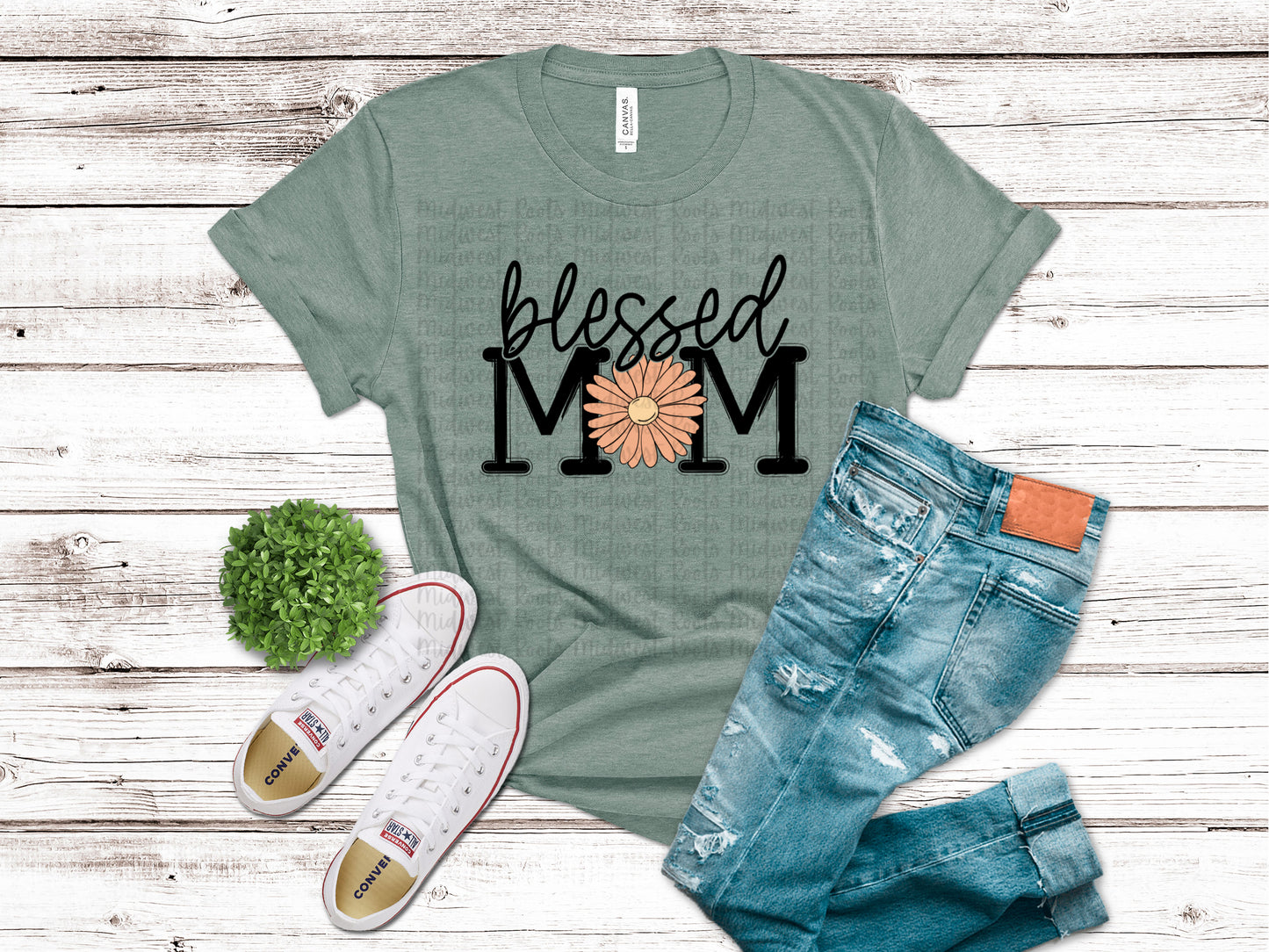 Blessed Mom Sunflower Top