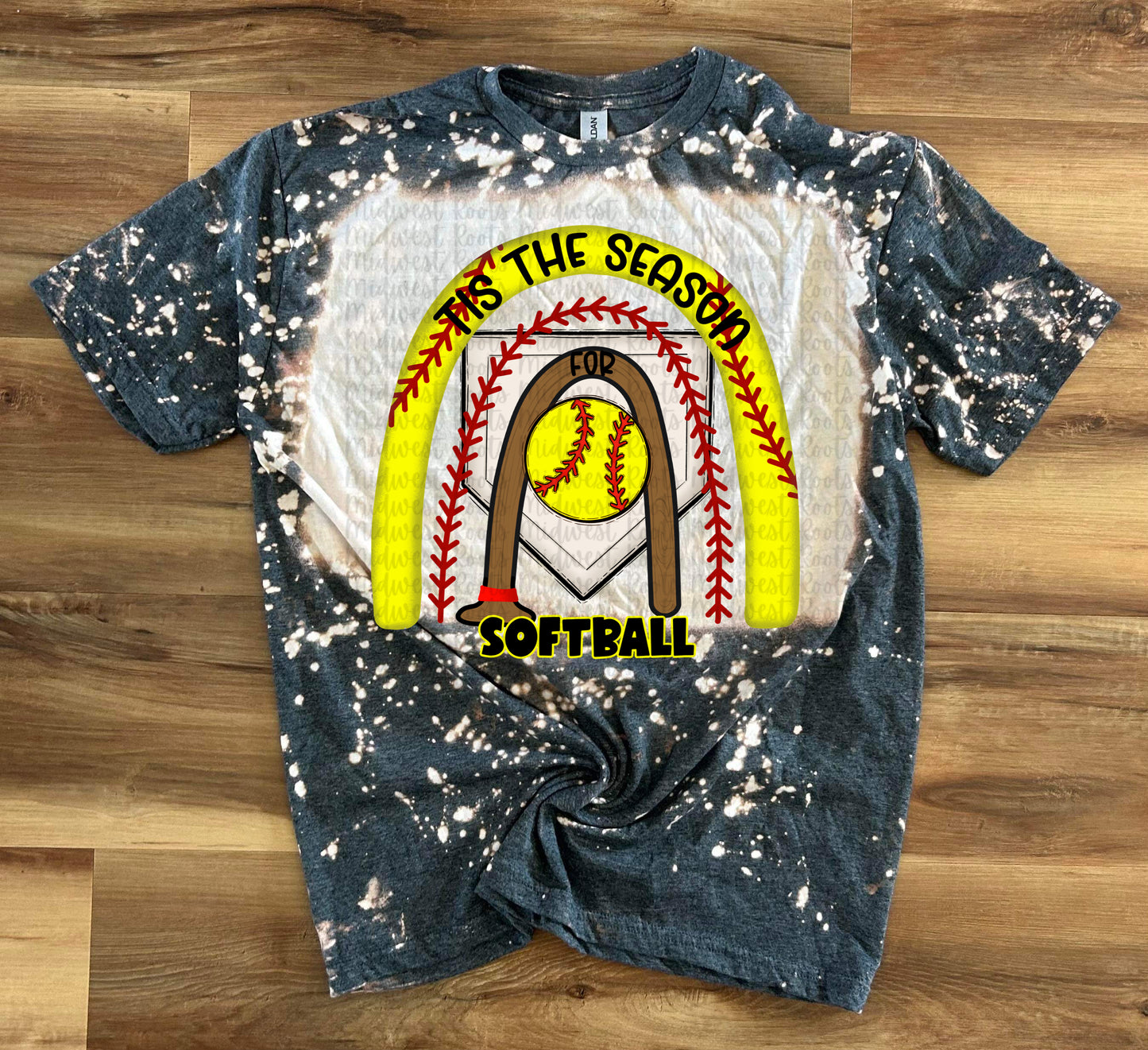 Tis The Season Softball Rainbow Sublimation Prints