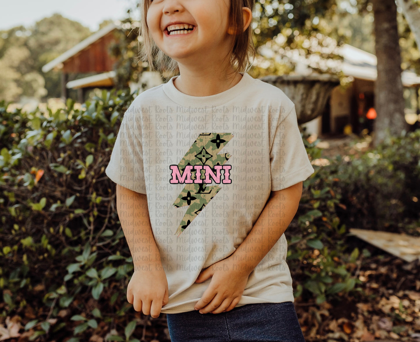 Mini Green Camo Bolt Sublimation Print