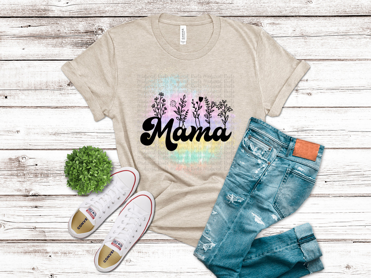 Mama Flower Sublimation Print