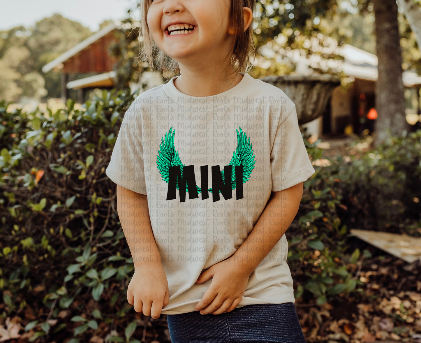 Mini Turquoise Wings Sublimation Print