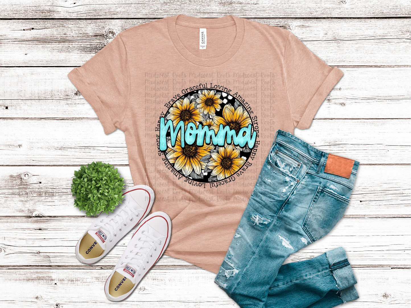 Momma Traits Sunflower Top