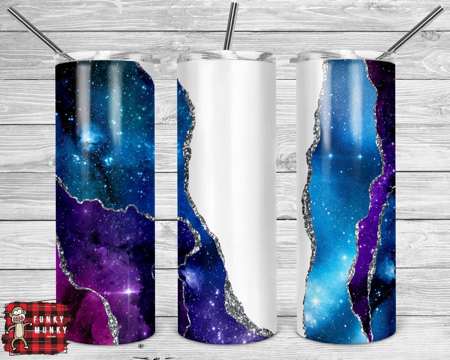 Blue, Purple, and Pink Geo Tumbler