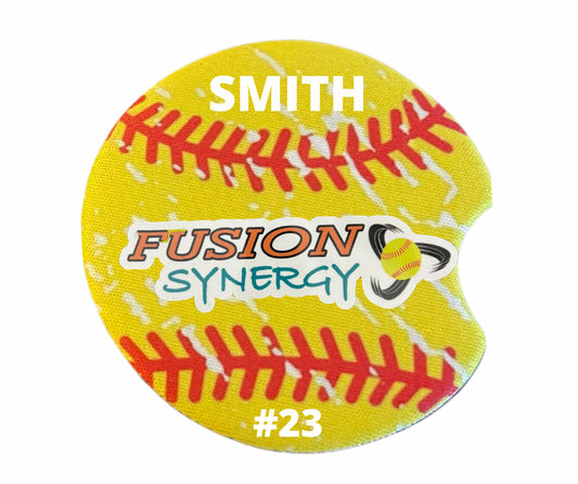 Custom Softball Car Coasters