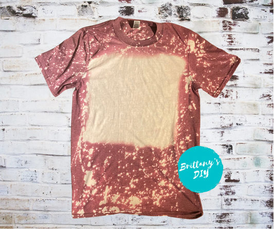 RTS Heather Maroon Blank Bleached T-shirt