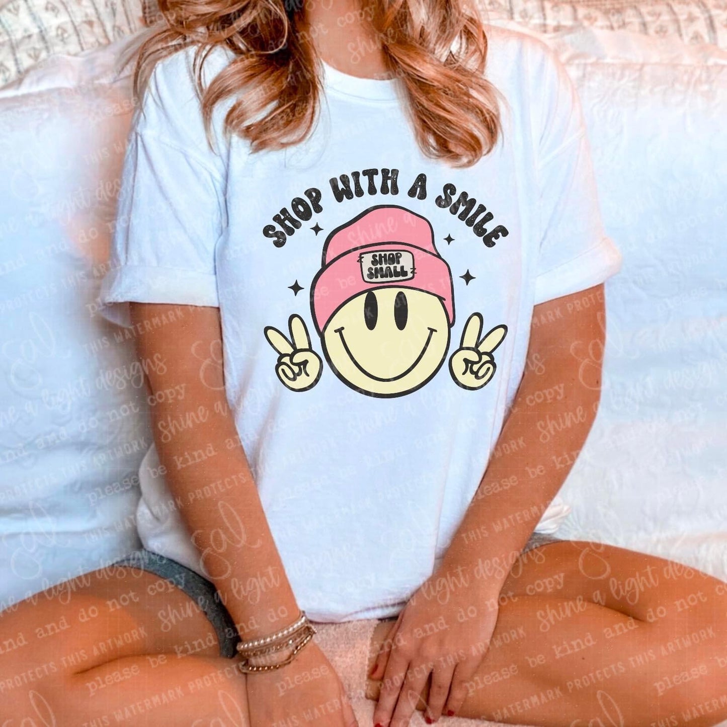 Shop With a Smile Sublimation Print