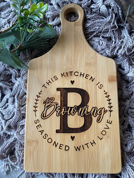 Seasoned with Love Customized Cutting Board