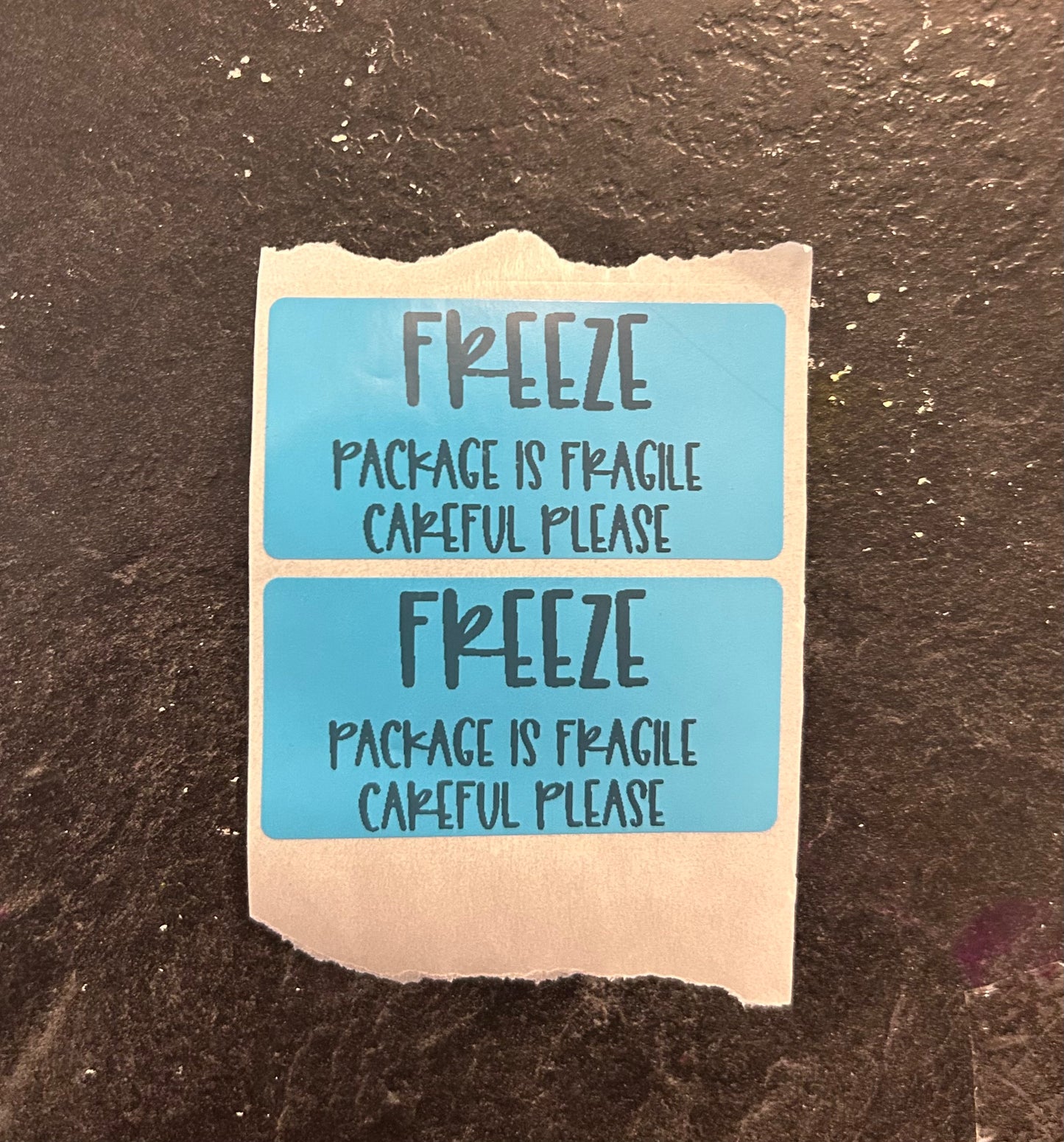 Freeze Package is Fragile Stickers