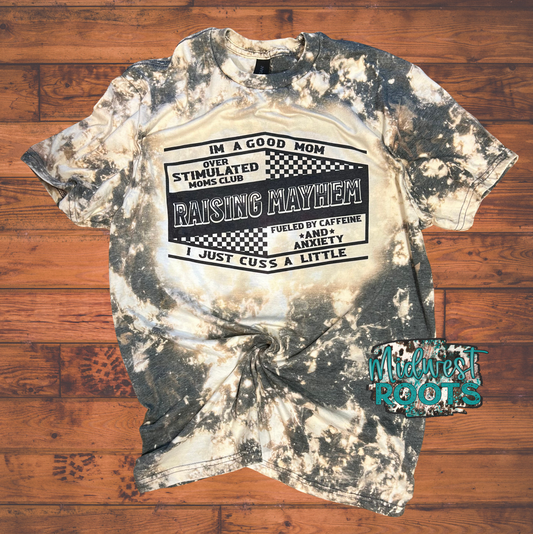 WS Completed Raising Mayhem Bleached Top in Grey