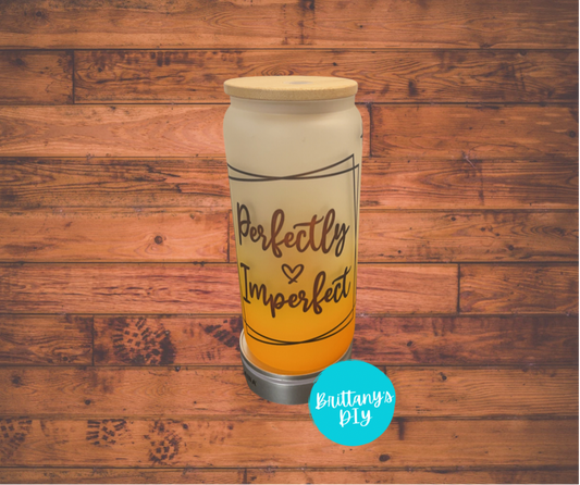 Perfectly Imperfect Glass Can with Bamboo Lid