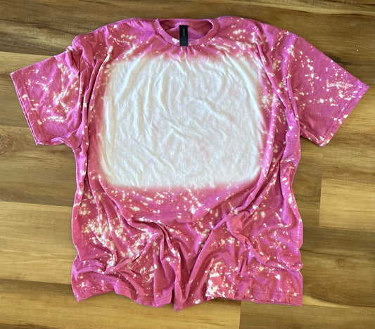 RTS Blank Bleached T-shirt in Heather Berry Splatter