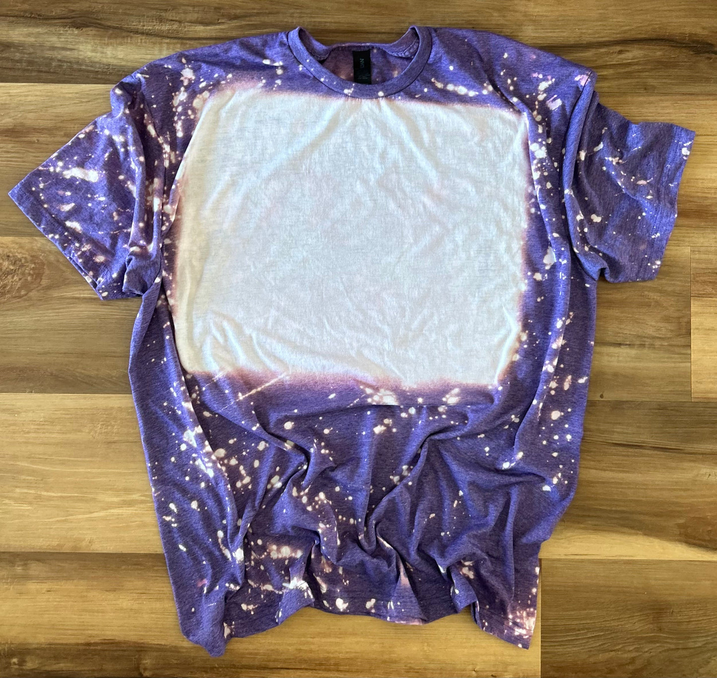 Blank Bleached T-shirt in Heather Sapphire