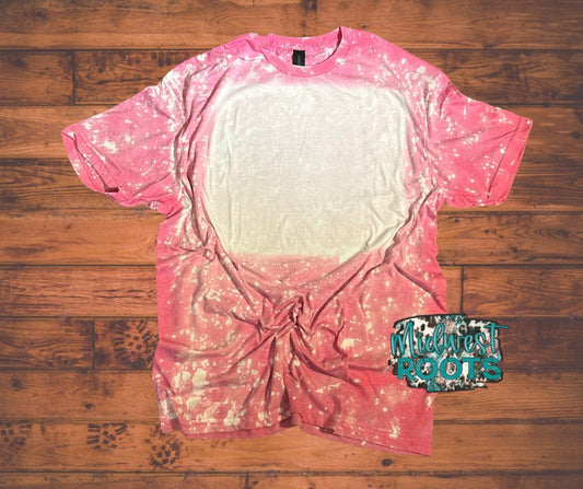 RTS Heather Heliconia Blank Bleached Splatter T-shirt