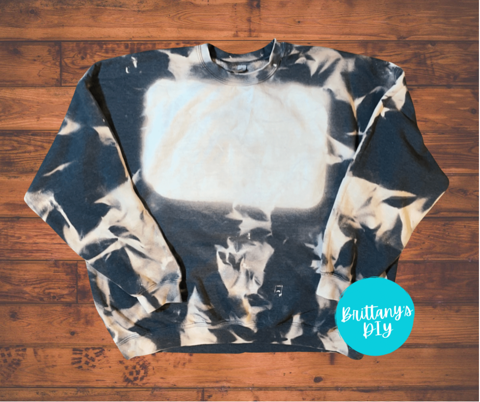 Mystery Blank Bleached Sweatshirt Set