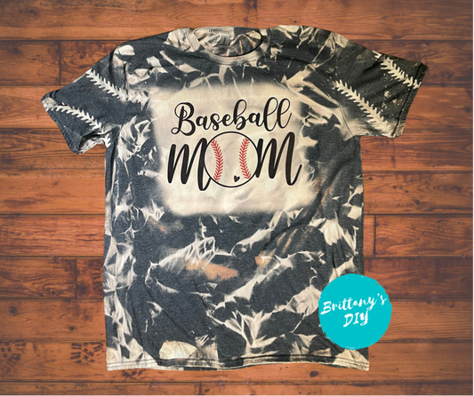 Baseball Mom Bleached T-Shirt