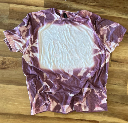 Blank Bleached T-shirt in Heather Maroon