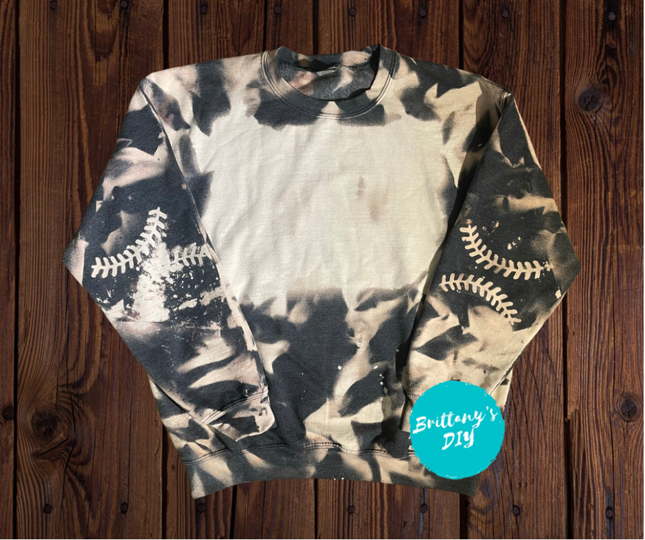 Mystery Blank Bleached Sweatshirt Set