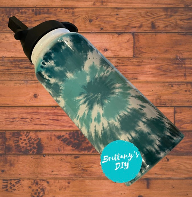 Teal Tie Dye Tumbler