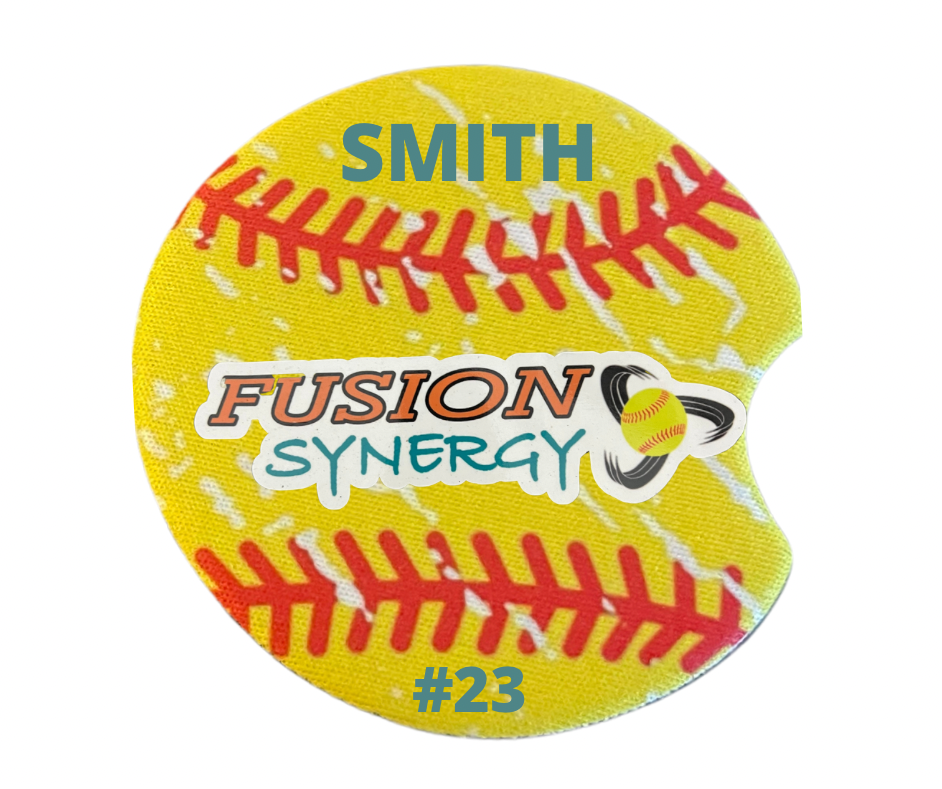 Custom Softball Car Coasters
