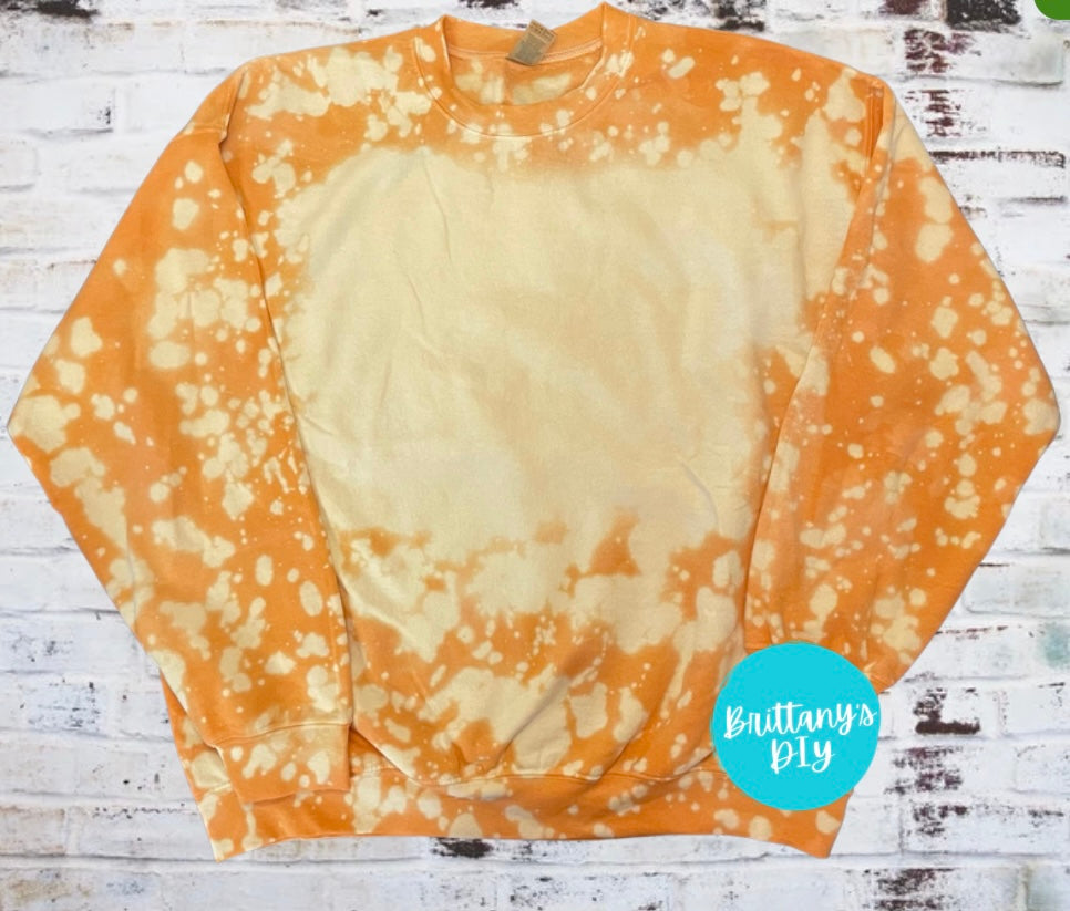 Mystery Blank Bleached Sweatshirt Set