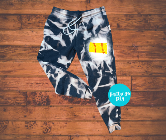 Softball South Dakota Bleached Joggers in Dark Grey