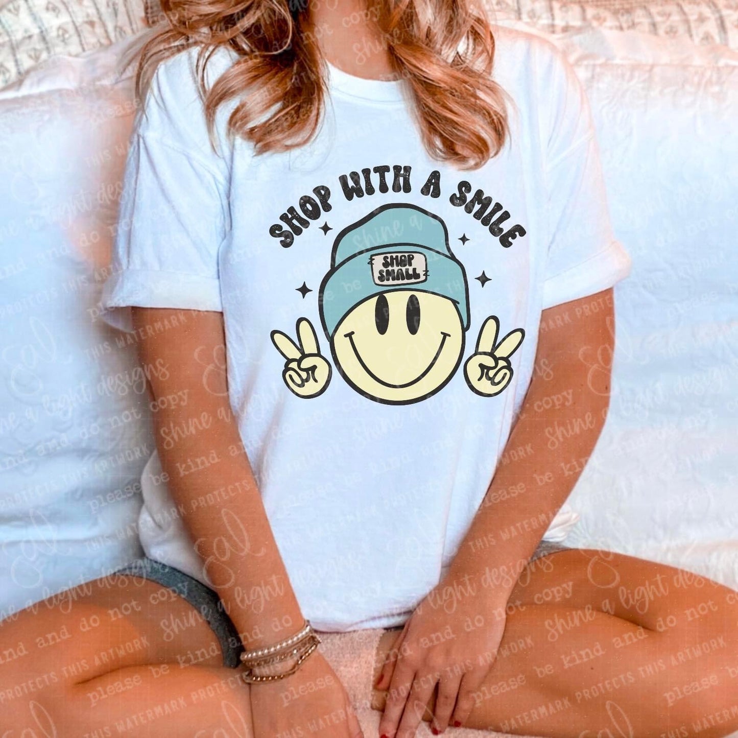 Shop With a Smile Sublimation Print