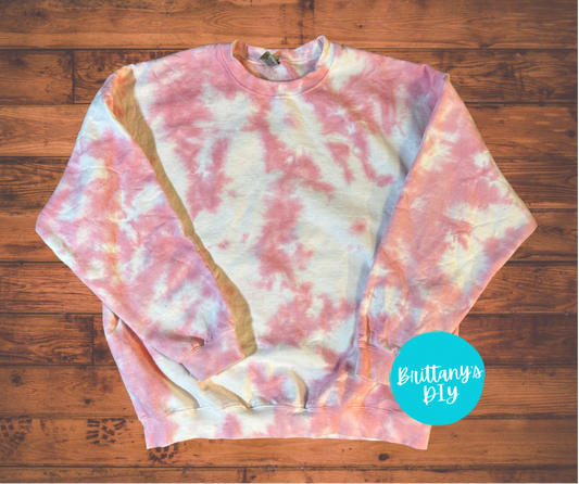 Blank Tie Dye Top Rose Pink