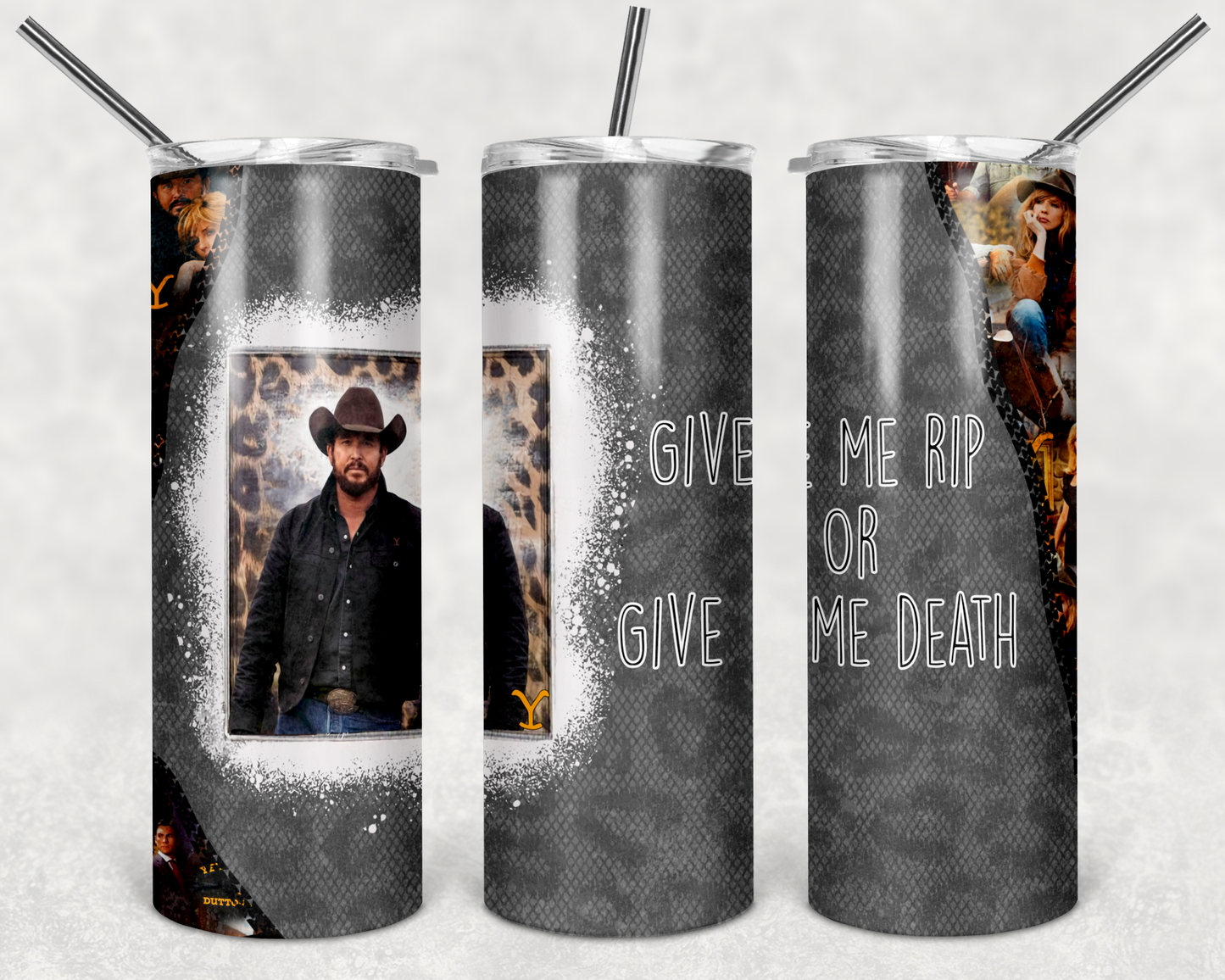 Yel_ow St_ne Rip Tumbler Sublimation Print