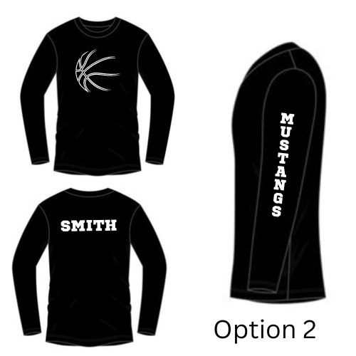 Tri-Valley Basketball Long Sleeve Warm Up in Black