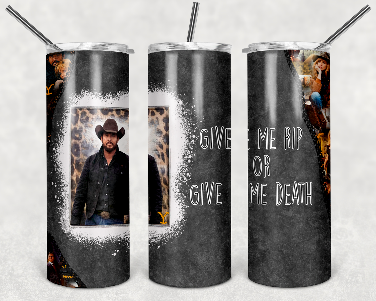 Yel_ow St_ne Rip Tumbler Sublimation Print