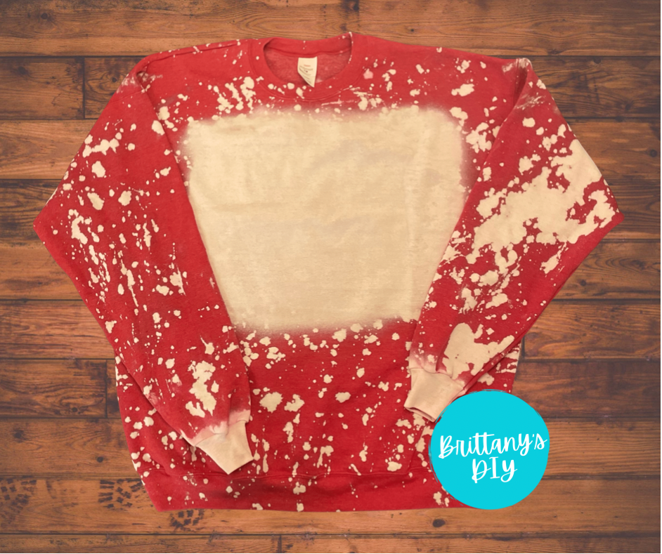 Mystery Blank Bleached Sweatshirt Set