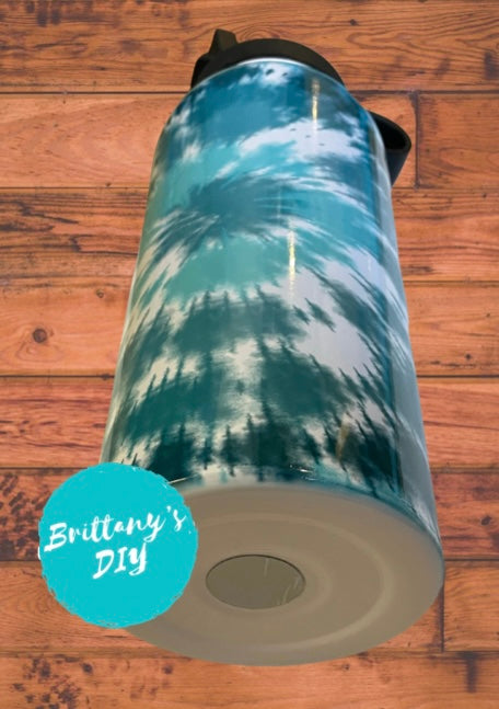 Teal Tie Dye Tumbler