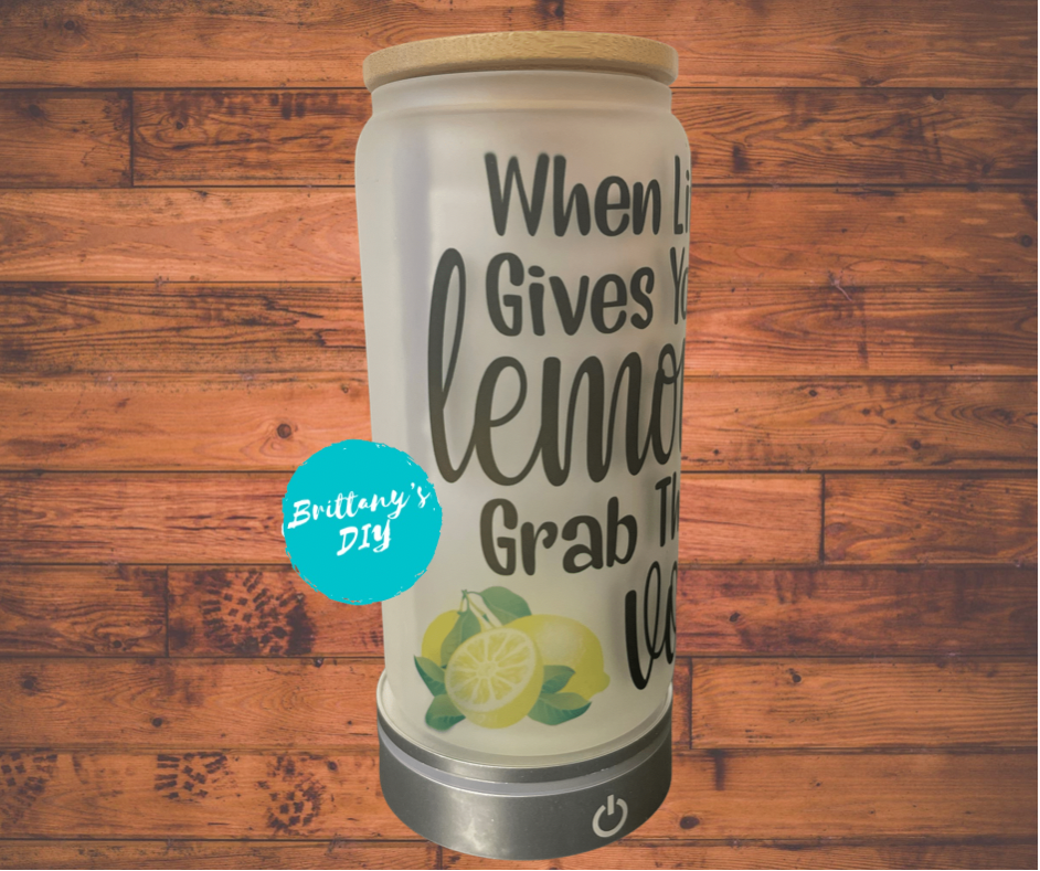 When Life Hands you Lemons Glass with Bamboo Lid