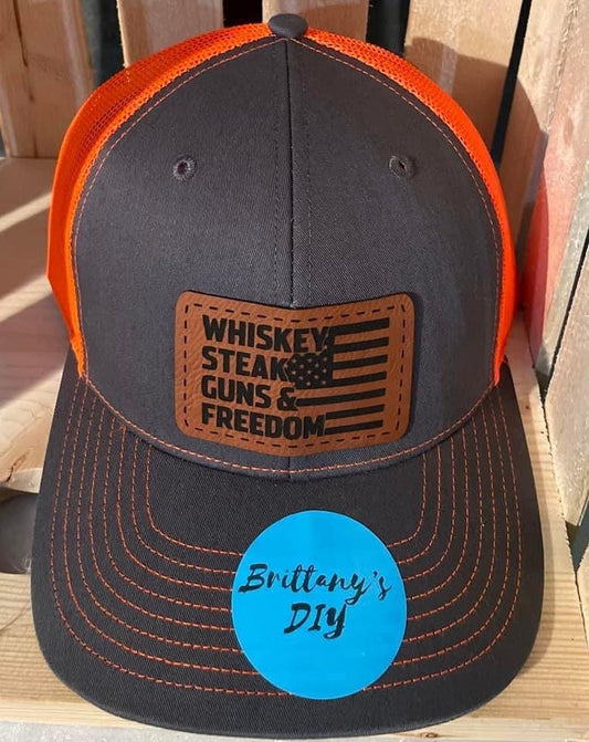 Whiskey Steak Guns and Freedom  Hat