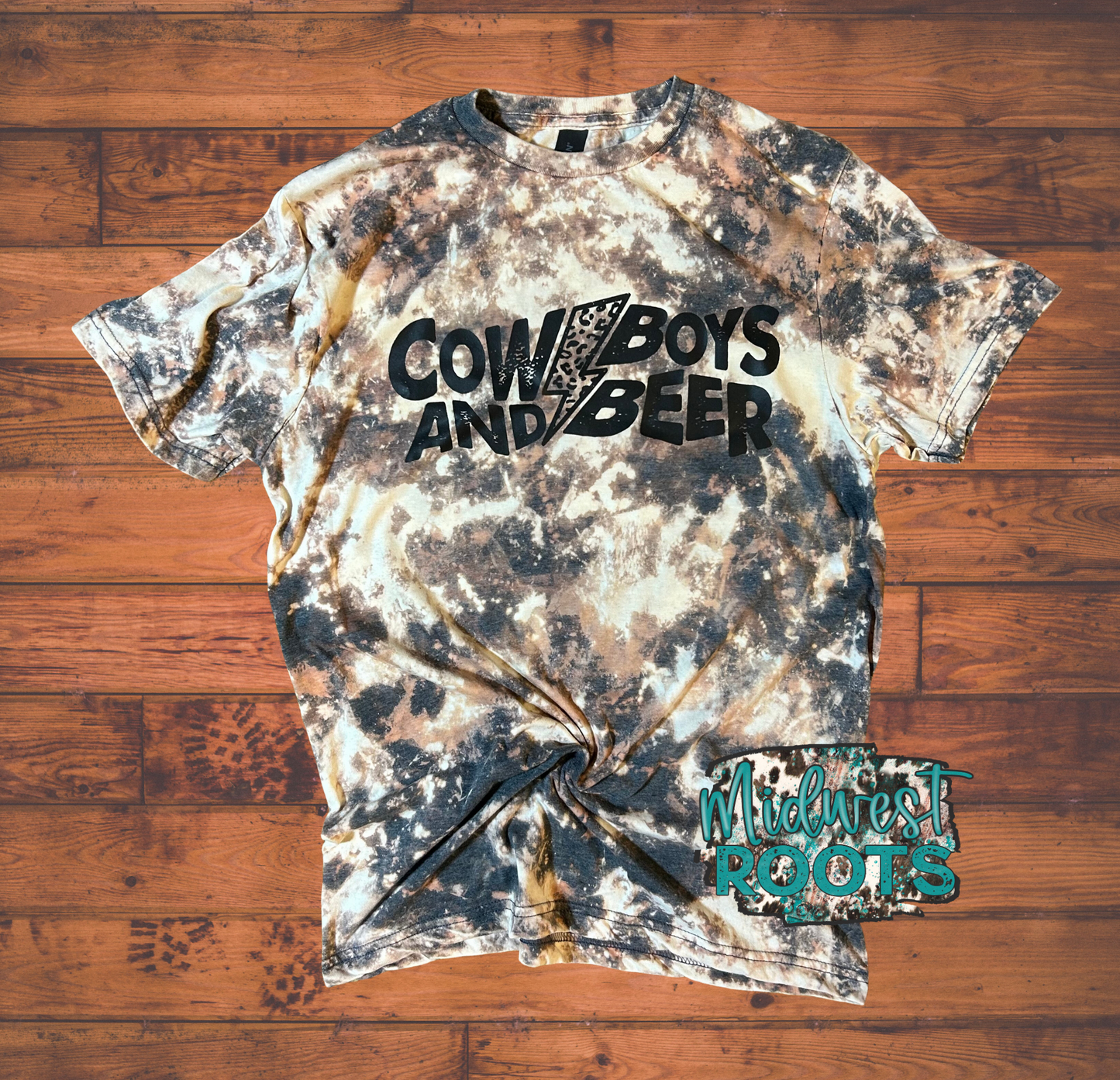 RTS Cowboys and Beer Cow Print Top