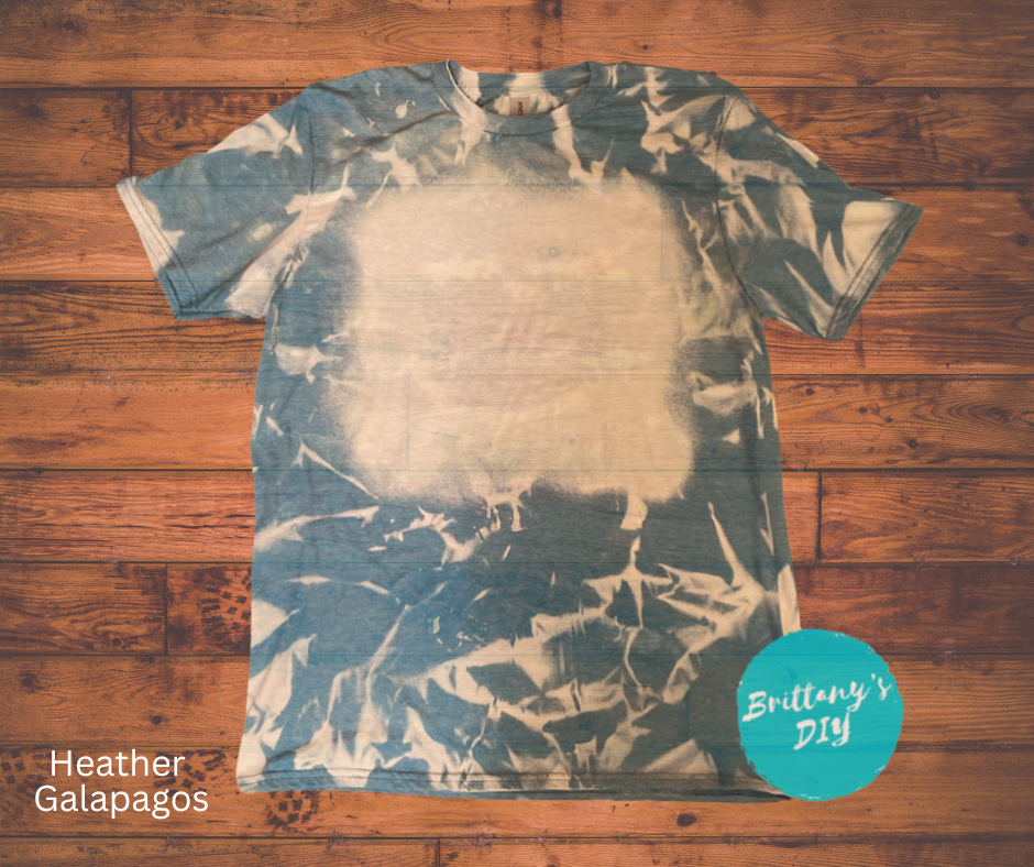 Blank Bleached T-shirt in Heather Sapphire